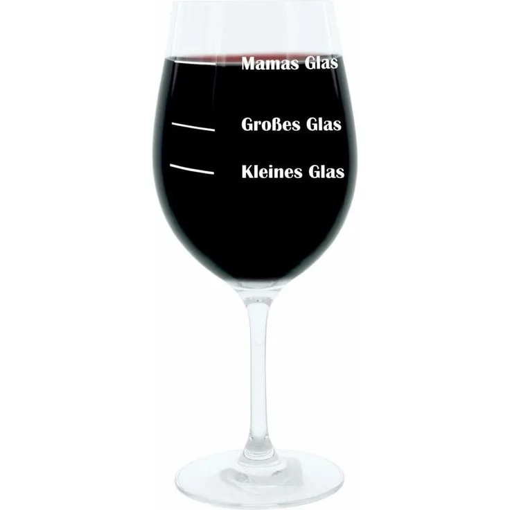 Leonardo Weinglas XL, Mamas Glas, Mutti, Mutter, Geschenk Stimmungsglas mit lustiger Gravur, Mood Wein Glas, 610ml
