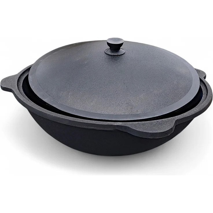 Grillpeter Utschak Asamat Ø50 cm schwarz mit Rauchrohr Kasan 22L Gasbrenner Abdeckhaube – Bild 3