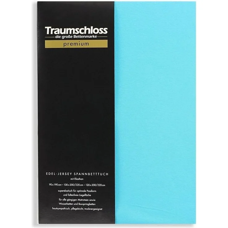 Traumschloss Spannbettlaken Premium, Jersey, Gummizug: rundum, (1 Stück), 165g/m², 95% gekämmte Mako Baumwolle, 5% Elasthan – Bild 4