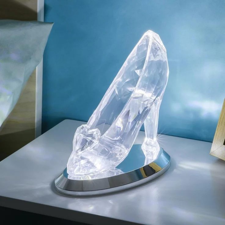 Paladone Aschenputtel Glas-Pantoffel-Licht, offiziell lizenziertes Disney-Prinzessinnen-Nachtlicht, magischer Glühmodus und Standardbeleuchtung, Sammlergeschenk – Bild 1