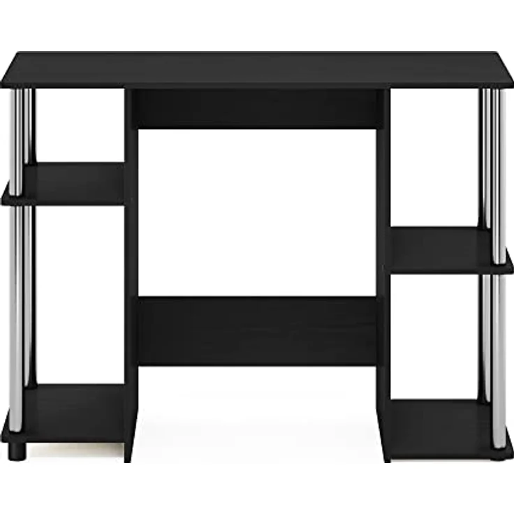 Furinno JAYA Kompakter Computer-Studientisch, Americano, Edelstahlrohre – Bild 7