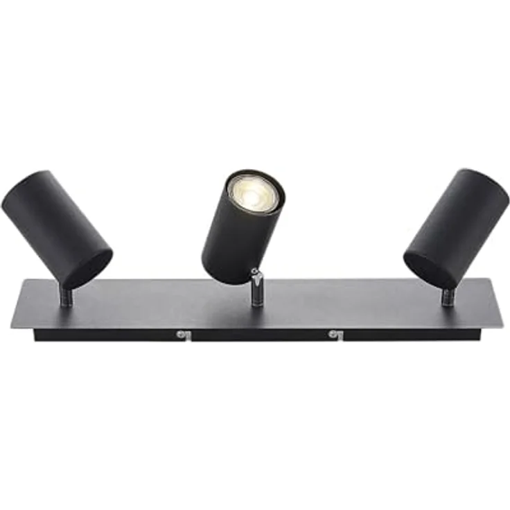 Lindby Strahler Joffrey, 3-flammige Deckenleuchte in Schwarz aus Metall, GU10, für Wohnzimmer und mehr – Bild 1