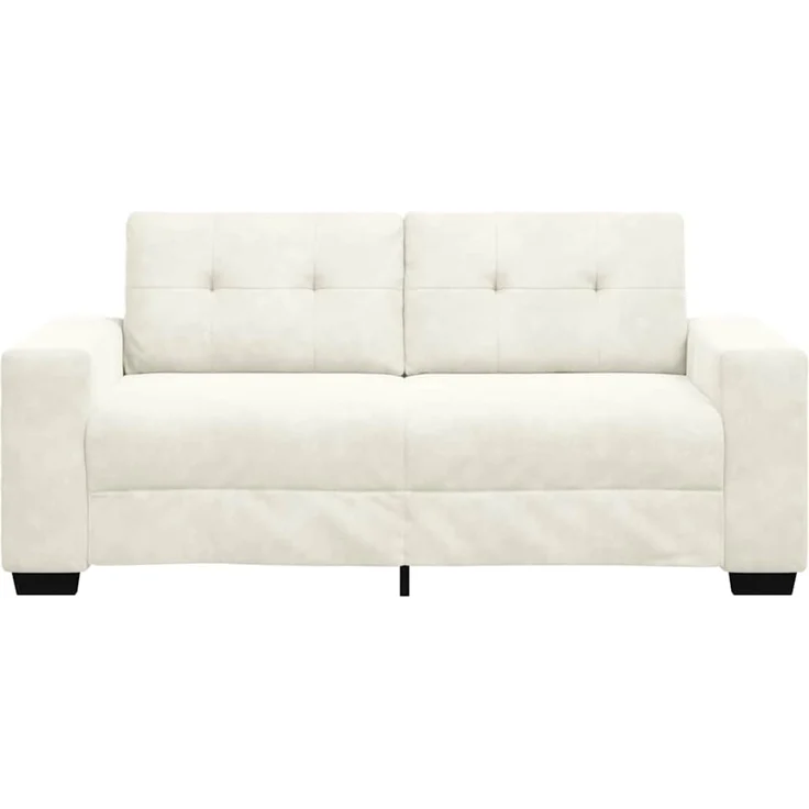 vidaXL Zweisitzer-Sofa Creme 180x77x82 cm Samt 4105130 – Bild 4