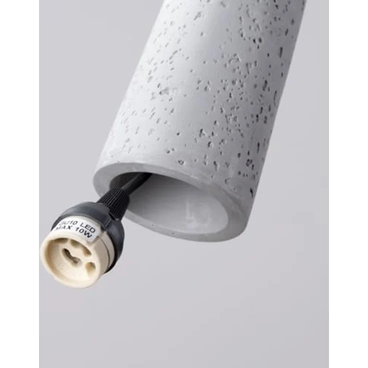 Sollux Electra Pendelleuchte, Hängelampe aus Beton im minimalistischen industriellen Stil, grau, 125 cm hoch – Bild 11