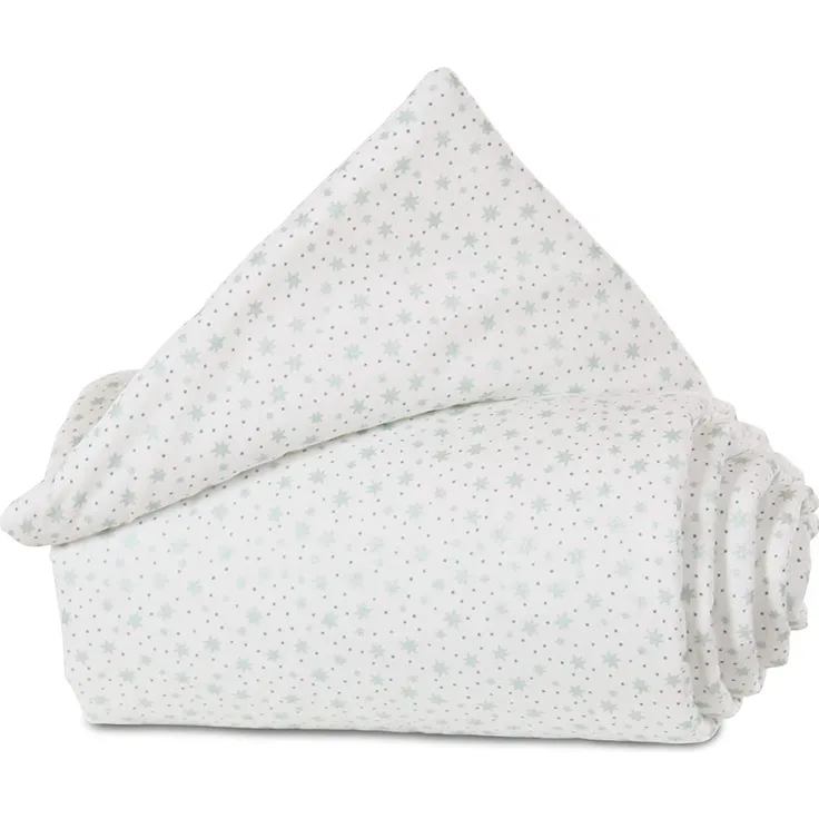 babybay Nestchen Organic Cotton passend für Modell Maxi, Boxspring und Comfort, weiß Glitzersterne m