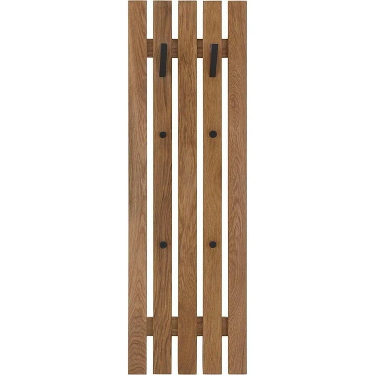Garderobenpaneel >BANTRY< in holzfarben, Eiche massiv geölt - 38x120x14 (BxHxT) – Bild 2