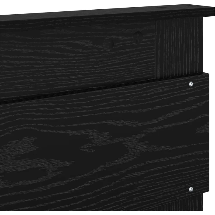 vidaXL Bettrahmen Schwarz 135 x 190 cm Massives Kiefernholz 3409768 – Bild 10