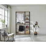 Regal-Set ADENAU in schwarz inkl. 1 breites Regal, 1 schmales Regal, T30 x B127,5 x H210 cm