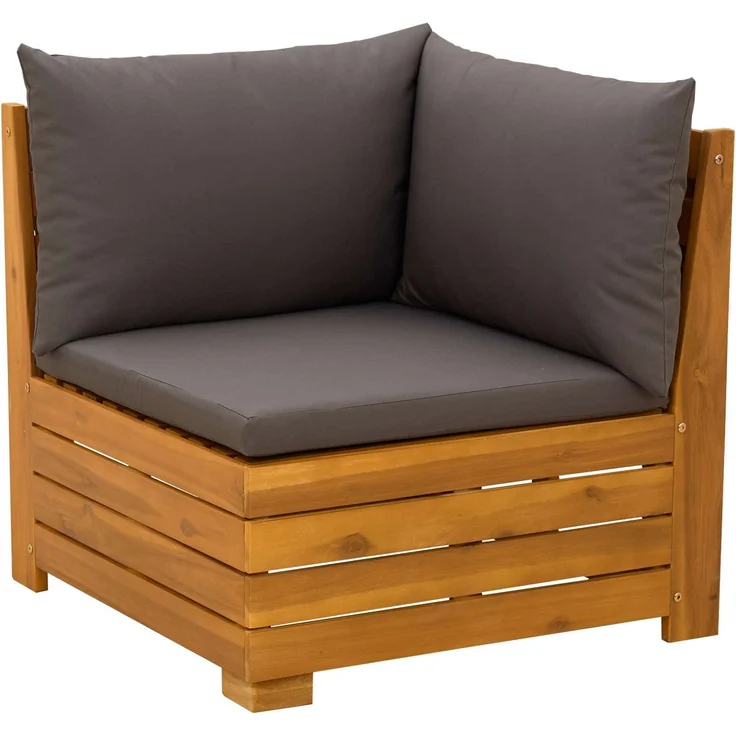 vidaXL Garten Sofa Eck Massivholz Akazie Braun 42022435 – Bild 2