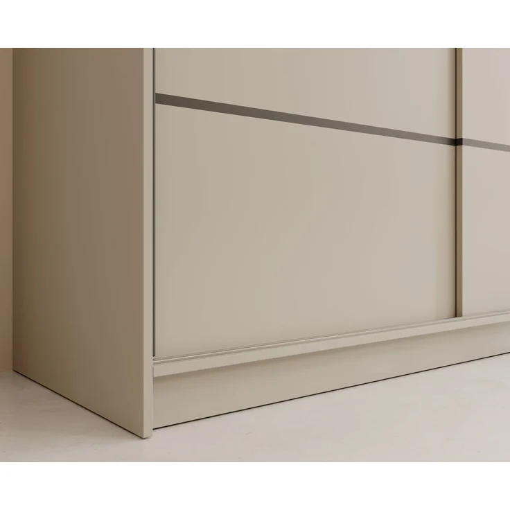 MOEBLO Schiebetürenschrank Velora 250 (Moderner Kleiderschrank mit 3 Schiebetüren, großem Stauraum, Schrank Garderobe Schiebtüren Schlafzimmer) (BxHxT): 250 x 215 x 58 cm – Bild 3