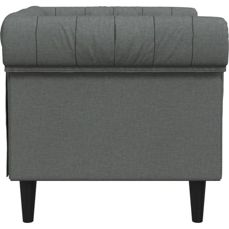 vidaXL Chesterfield-Sessel Dunkelgrau Stoff 372539 – Bild 5