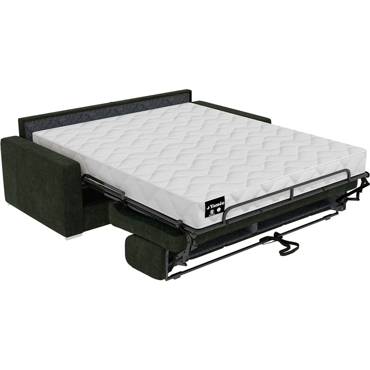 Vente-unique - CALITO - Schlafsofa - Plastik - Kunststoff (PVC), Metall - Grün - 214 x 223 x 85 cm – Bild 6