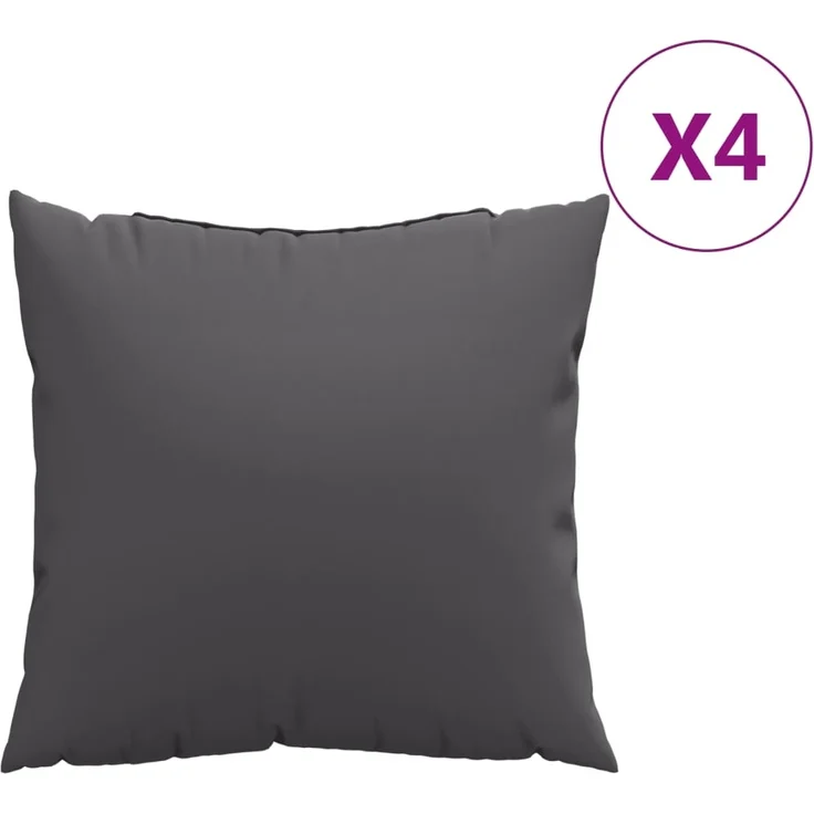 vidaXL Sofakissen 4 Stk. Anthrazit 50x50 cm – Bild 1
