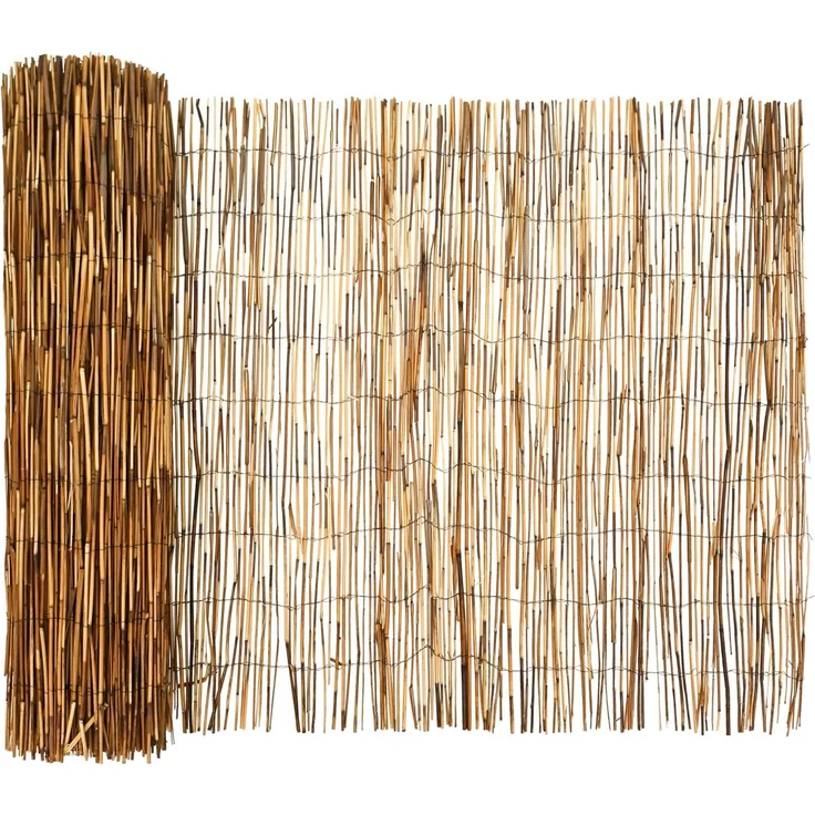 vidaXL Gartenzaun 600 x 90 cm Schilf Kohlenstoff 42031266 – Bild 2