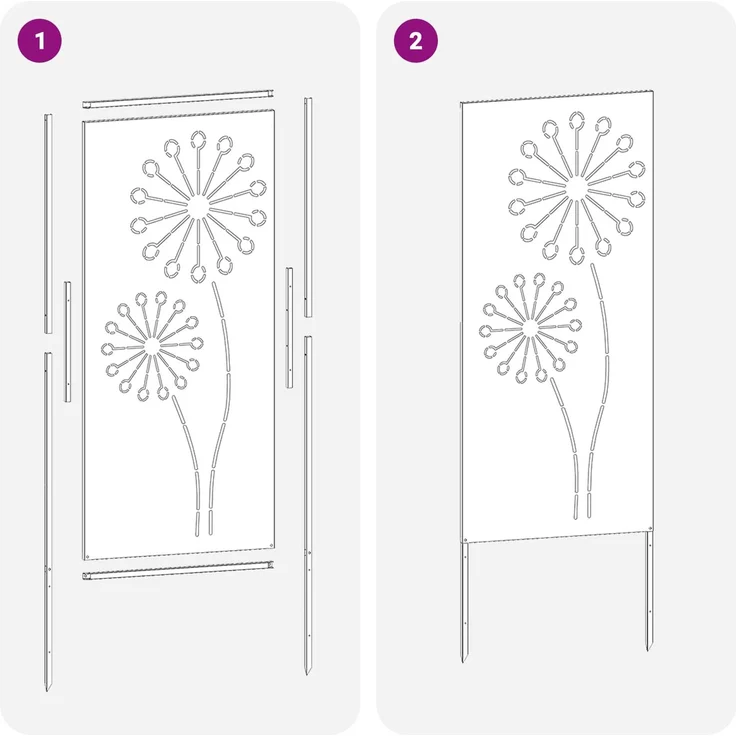 vidaXL Garten Sichtschutz-Leinwand Silber 50 x 140 cm Edelstahl 876305 – Bild 10