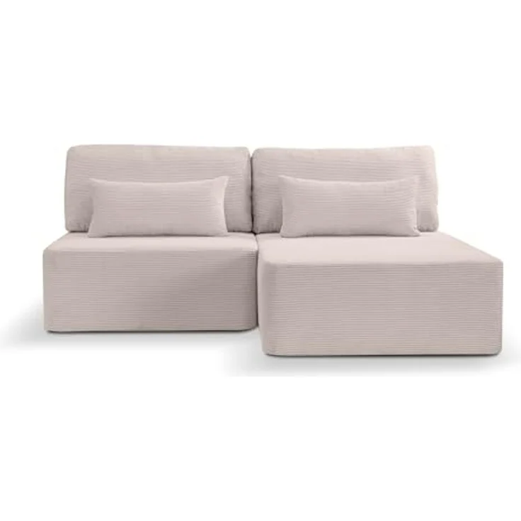 Ecksofa (B/H/T: 213x95x158 cm) in Grau-beige – Bild 4