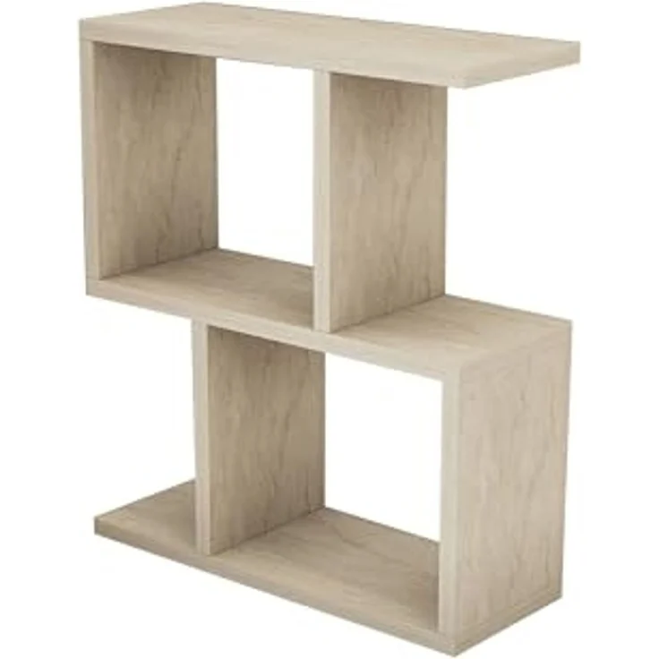 Hanah Home Elegant Side Table, Travertine Color, 45 x 51.4 x 17 cm | 100% Melamine Coated Particle Board, 18 mm Thick | Stylish Marble Design for Modern Spaces – Bild 5