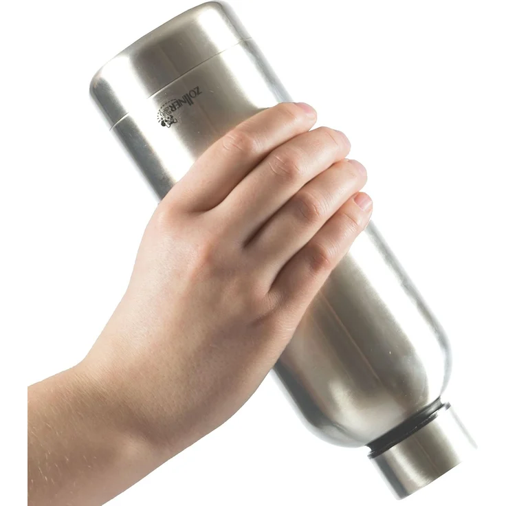 ZOLLNER Thermosflasche aus Edelstahl, 500 ml, silber, mit Schraubverschluß – Bild 3