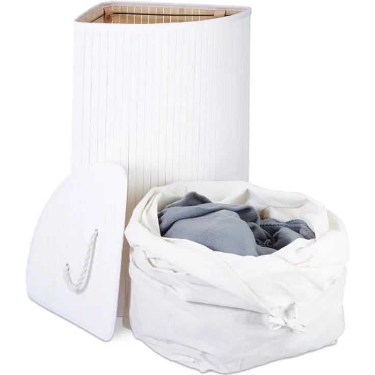 Eckwäschekorb Bambus – Bild 5