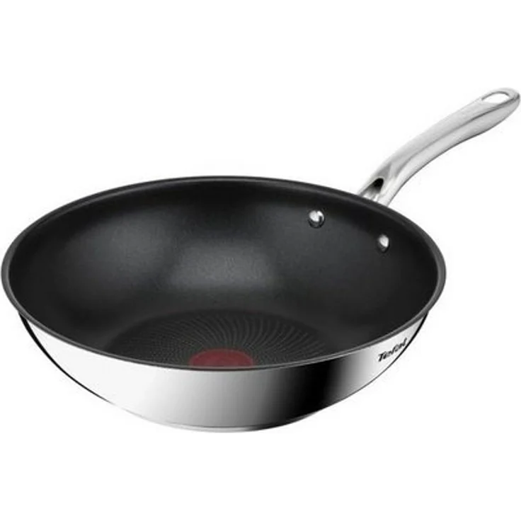 Tefal Wok Infinite 28 cm, Edelstahl 18/10, Edelstahl, 28 cm Ø, Induktion, Edelstahl Griff, Temperaturindikator – Bild 4
