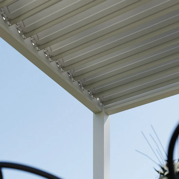 Weide 'Classic' Pergola, freistehend, Aluminium / Stahl weiß, 530 x 300 x 255 cm – Bild 12