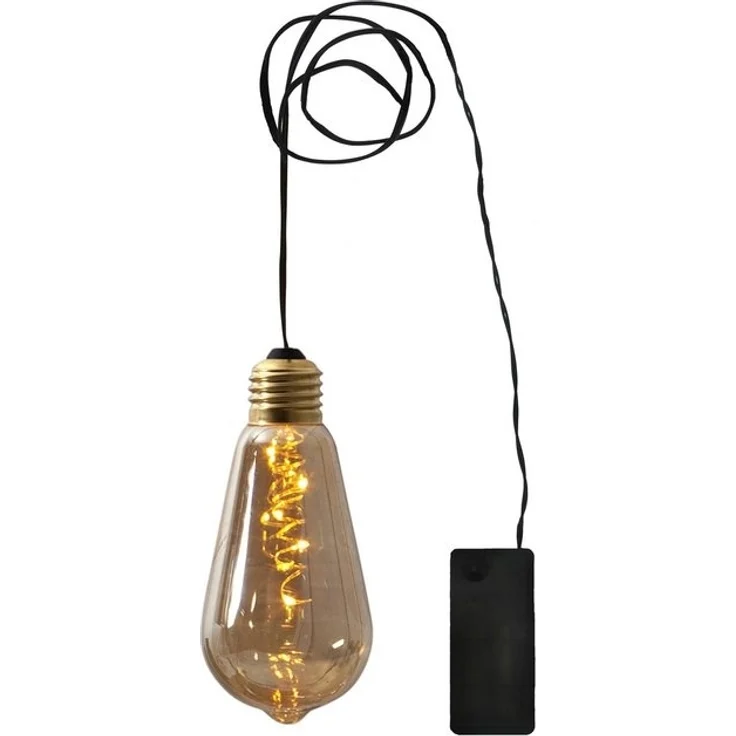 LED-Deko-Licht "Glow", 5 warmw. LED, Amber-Glas – Bild 4