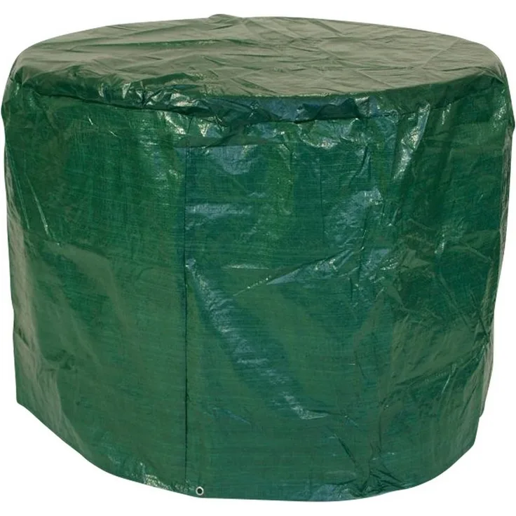 Abdeckhaube Tisch 100x70 cm rund, PE dunkelgrün