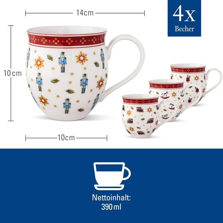 Villeroy & Boch Toy's Delight Jubiläums-Becher Set 4-teilig – Bild 4