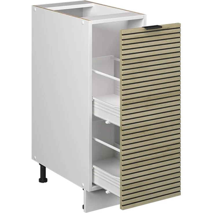 Apothekerschrank Fame-Line Eiche Paneel 30 cm ohne Arbeitsplatte Vicco – Bild 4