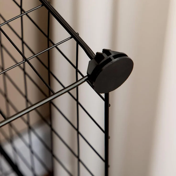 HOMCOM Steckregal Steckregal aus Stahldraht, DIY Würfelregal, 9 Fächer, Schuhregal 9-tlg, Schwarz, 35 x 35 x 35 cm je Würfel – Bild 8