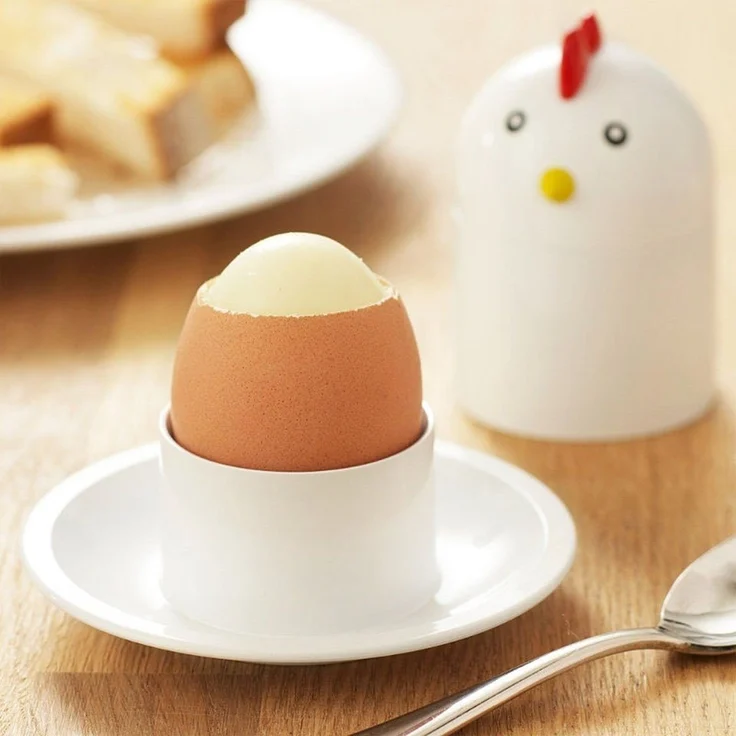 GSD HAUSHALTSGERÄTE Eierköpfer, (Set, 2-tlg), Kunststoff, Chicken-Design – Bild 3
