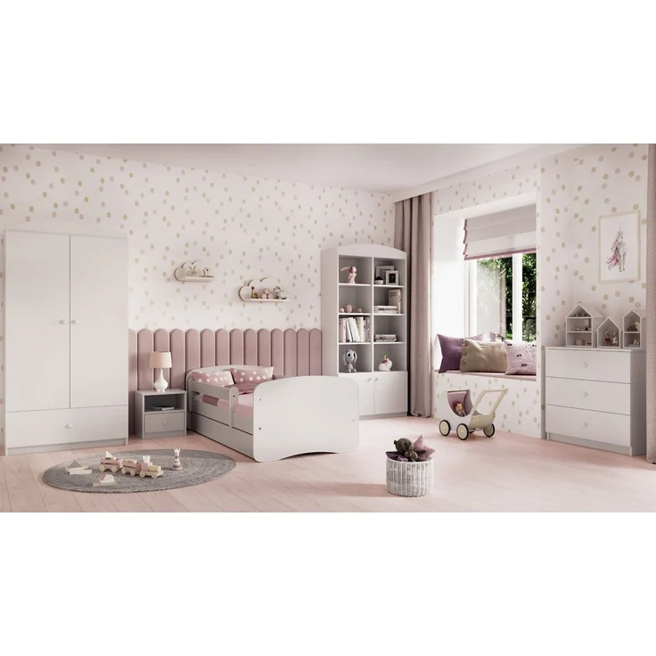 Raumhirsch Furniture Kinderbett Babydream 180x80 cm 160x80 cm 140x70 cm - Komplettset mit Schublade (Bett für Jungs & Mädchen, Einzelbett 2–12 J, mit Rausfallschutz und Lattenrost), Verschiedene Farben – Bild 4