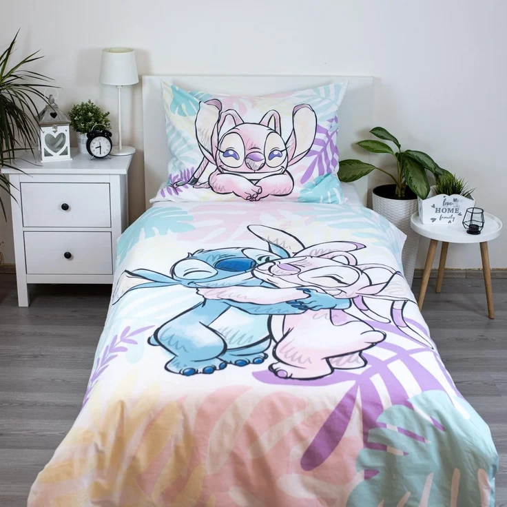 Lilo & Stitch Baumwoll-Bettwäsche 140x200 cm Deckenbezug + 70x90 cm Kissenbezug mit Reißverschluss – Bild 2