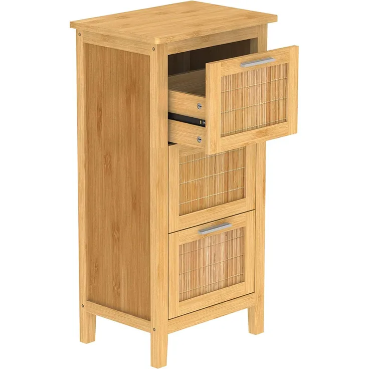 EISL Badezimmerschrank mit 3 Schubladen Bambus 30x42x82 cm 438812