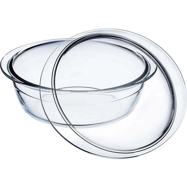 KADAX 2,2 l hitzebeständige Form mit Deckel, kleines, rundes Glas zum Backen – Bild 6