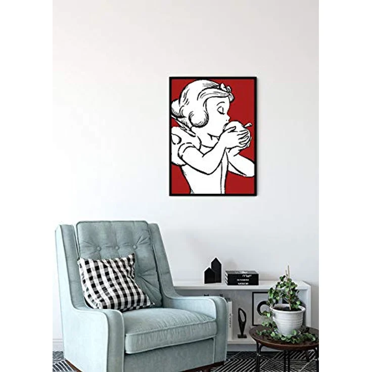Komar Disney Wandbild Snow White Apple Bite, Kunstdruck für Kinderzimmer, rot, 50x70cm, ohne Rahmen – Bild 4