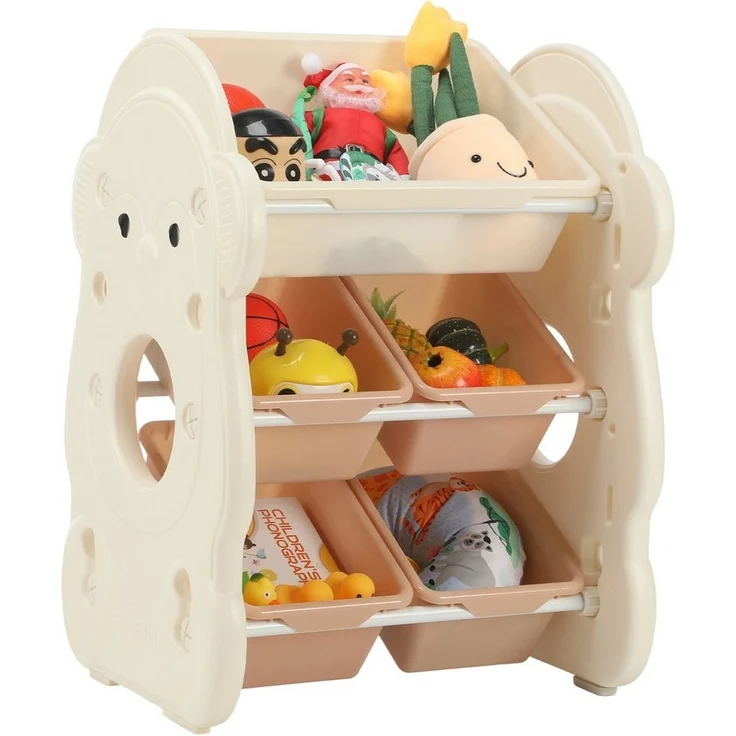 oyajia Spielzeugtruhe Kinderregal Bücherregal Kinder, mit 5/ 7/ 9 Herausnehmbaren Boxen, Aufbewahrung für Kinderzimmer – Bild 5