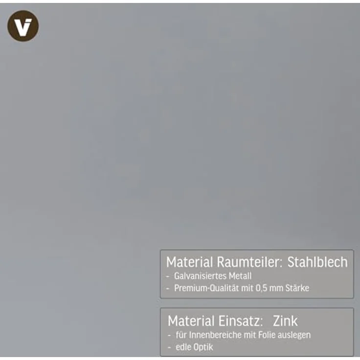 VIVANNO Pflanzkübel Pflanzkübel Raumteiler pulverbeschichtetes Stahlblech "Elemento" – Bild 7