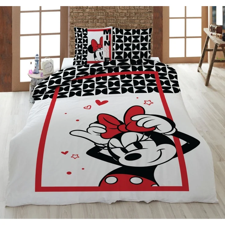 Disney Minnie Mouse Bettwäsche Set 135x200 cm Baumwolle Kinder Mädchen – Bild 5