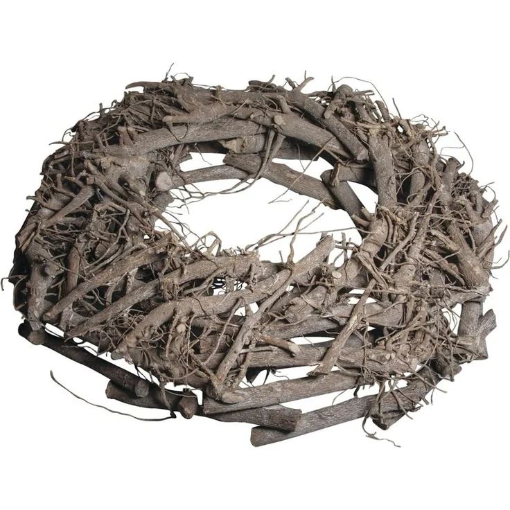 Weidenkranz, weiß gewischt, 40cm ø, Höhe 8cm