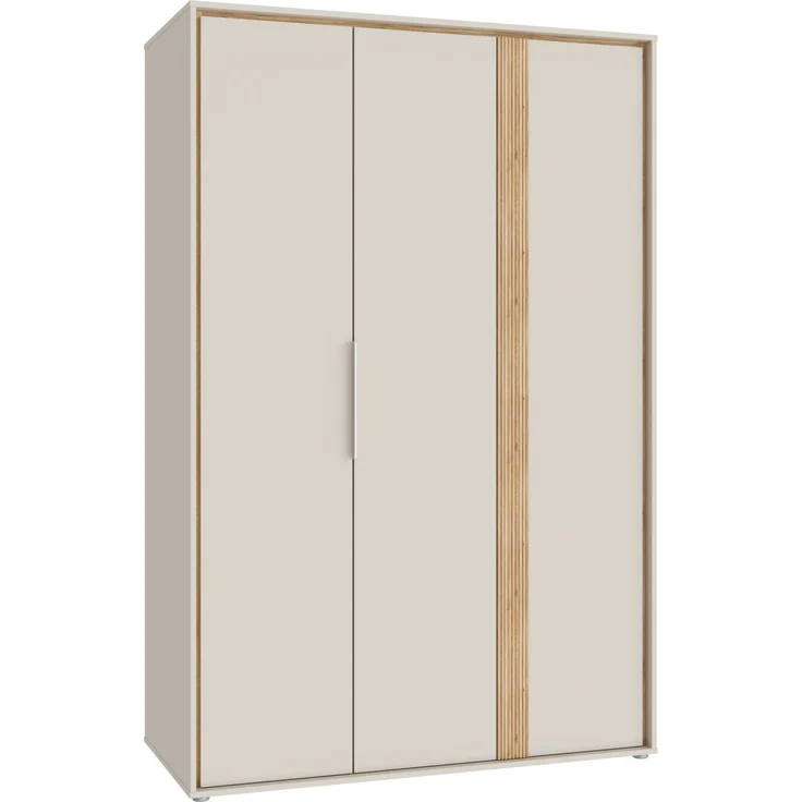 Drehtürenschrank >WEXLIN< 5 Böden, 1 Stange, Sand / Mauvella Eiche - 126,3x193,7x60cm (BxHxT) – Bild 4