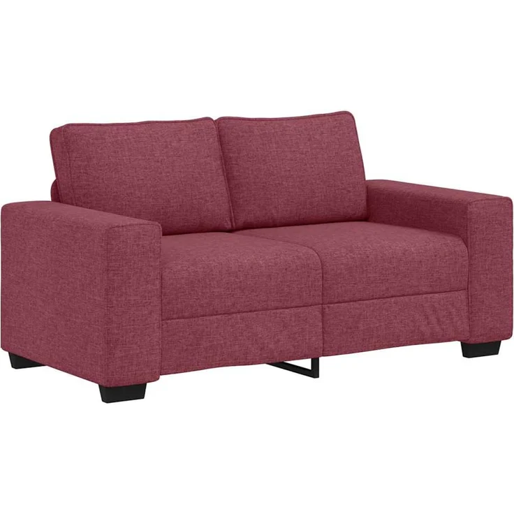vidaXL 2-Sitzer-Sofa Weinrot 160x77x82 cm Stoff 4105159 – Bild 1