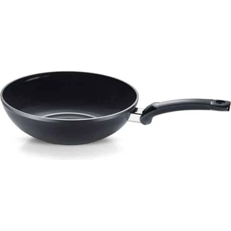 Fissler Wok Ceratal® Orbit Black, Aluminium (1-tlg), gesünderes Kochen mit Antihaft-Effekt, hergestellt ohne PFAS/PTFE