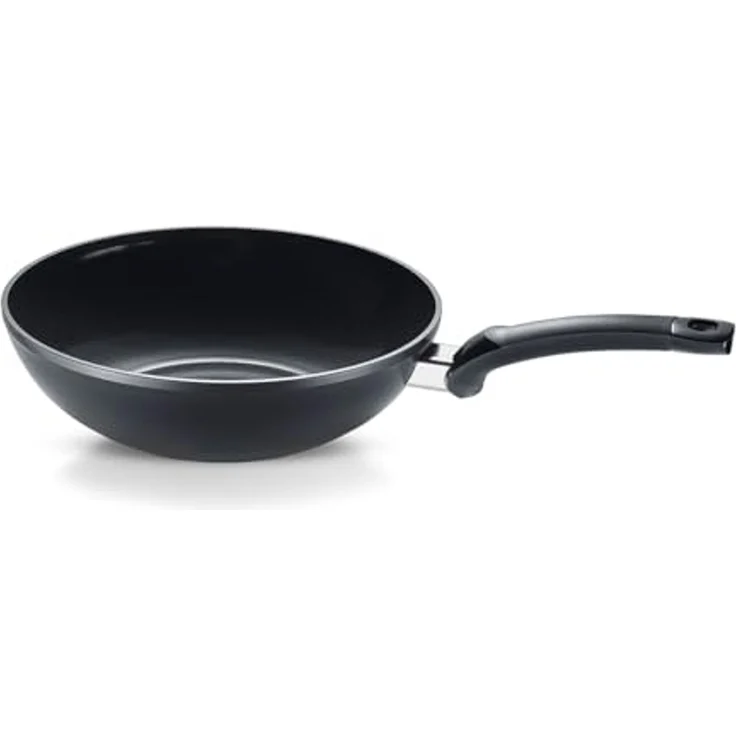 Fissler Wok Ceratal® Orbit Black, Aluminium (1-tlg), gesünderes Kochen mit Antihaft-Effekt, hergestellt ohne PFAS/PTFE – Bild 1