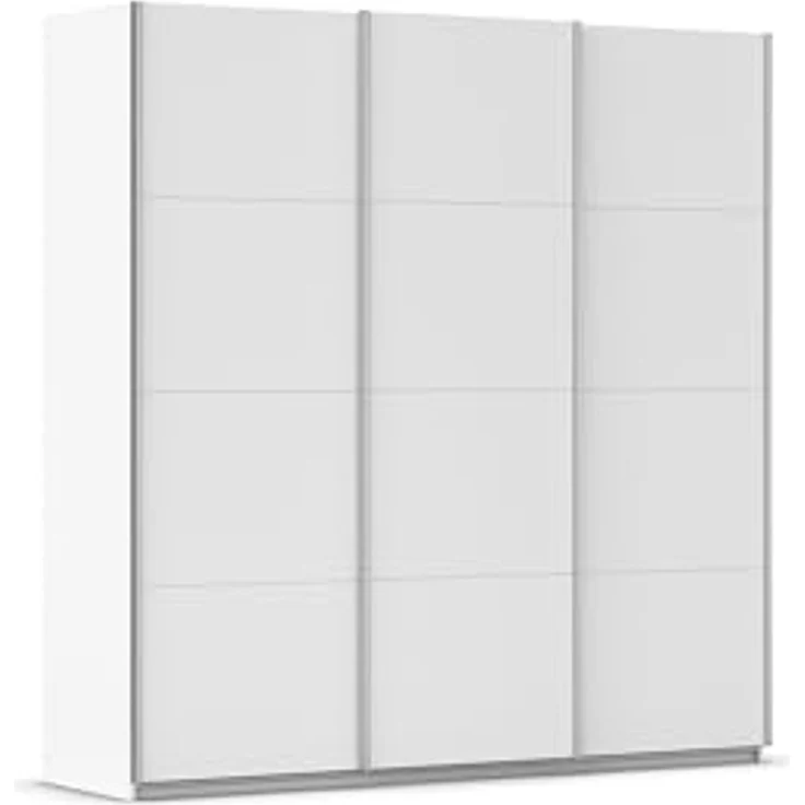 Rauch Möbel Kulmbach, Kleiderschrank mit Schwebetüren für Schlafzimmer, Kinderzimmer, Jugendzimmer, Garderobe, Flur, 3-türig, Zubehör Classic, Farbe Weiß, Breite 203 cm – Bild 1