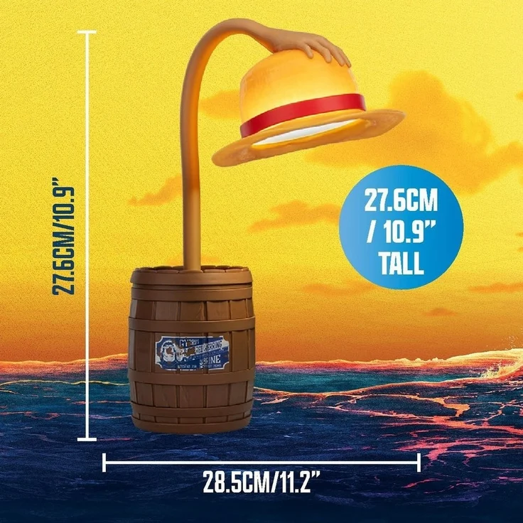 Paladone Dekolicht One-Piece Strohhut-Schreibtischlampe, LED fest integriert, biegbar, offiziell lizenziert, für Animefans – Bild 3