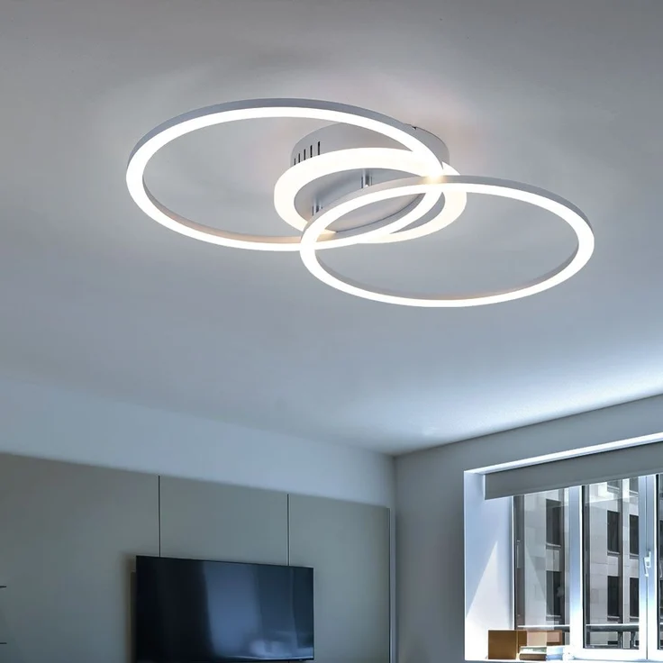 LED Deckenleuchte, Ringe, Switch-Dimmer, B 50 cm – Bild 6