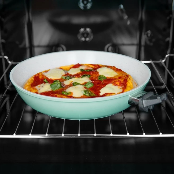 Genius Pfannen-Set Cerafit Revolution Ø 24 cm 28 cm, Keramik (Set, 6-tlg), inkl. Glasdeckel und 2x Clia Genie Schwamm – Bild 2