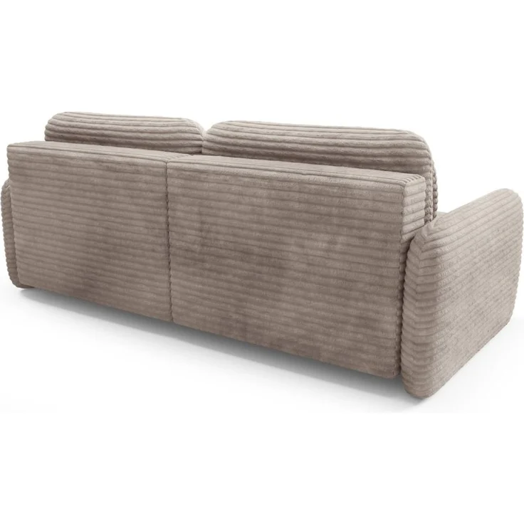 Ecksofa Schlafsofa Sofa SIMONE in Stoff Ambience Taupe Ottomane Rechts – Bild 3