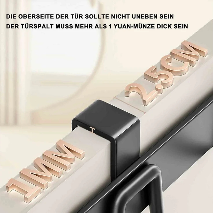 MODFU Türgarderobe Türhaken Türhakenleiste Tür Kleiderhaken Küche Hakenleiste Legierung, Kinderzimmer, Badezimmer, Wohnzimmer, Küche, (zum Einhängen universell platzsparend Ohne Bohren), mit 6 Haken – Bild 3